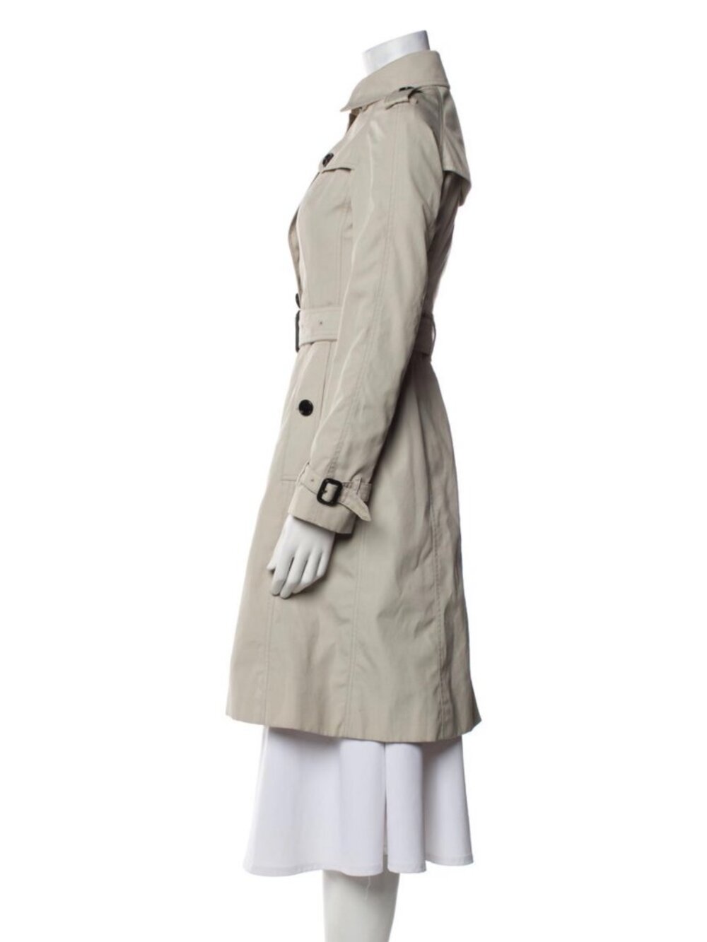 Burberry Belted Trench Coat Beige Nova Check Lining Classic Size XS - Picture 2 of 3